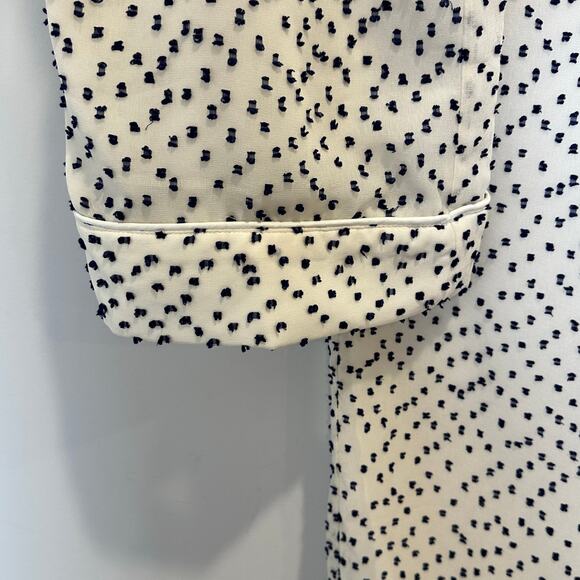 House of Harlow 1960 x Revolve White & Blue Chiffon Wide Leg Ankle Cuff Pant S - Picture 13 of 15